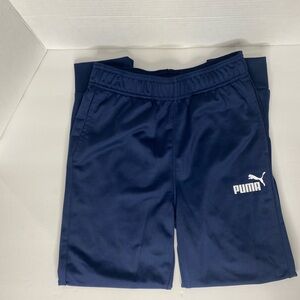 Puma Boys Pants, Club Navy, Size 8, Polyester. Elastic waistband cuffed ankles